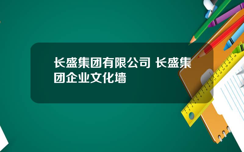 长盛集团有限公司 长盛集团企业文化墙